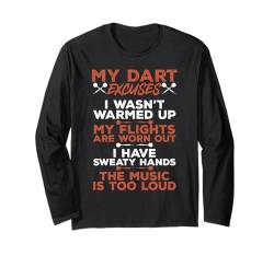 Lustiges Darts Technik Ist Top Secret Dart Spieler Langarmshirt von Dartspieler Dart Geschenke