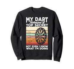 Lustiges Darts Technik Ist Top Secret Dart Spieler Sweatshirt von Dartspieler Dart Geschenke