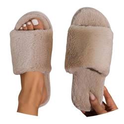 Dasongff Damen Hausschuhe Geschlossen Rutschfest, Frauen Slippers Unisex Flauschig Einfarbig Herren Plüsch Dicke Sohle Pantoffeln Hauspantoffeln Winter Rutschfeste Warme Schuhe Indoor Mädchen Women von Dasongff