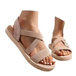 Dasongff Sandalen Damen Zehentrenner Keilabsatz Sandalen Sommer Vintage Offene Schuhe Plattform Flip Flops Freizeit Sommerschuhe Strandsandalen Wedges Badelatschen Römische Schuhe von Dasongff