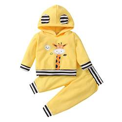 Kinder Jungen Mädchen Casual Langarm Cartoon niedlich bedruckt Sweatshirts Hose 2-teiliges Set Outfit Cardigan Pullover schwarz für Jungen lang von Dasongff