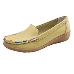Slip-On Damenschuhe, Comfort Walking Flat Loafers Casual Schuhe Driving Loafers Walking Shoes für Damen, flache Schuhe für Damen, Größe 8, grün, 39 EU von Dasongff