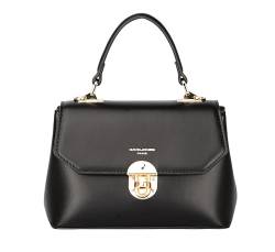 David Jones Paris – Mini-Handtasche für Damen – Mini-Handtasche – Kunstleder – Minihandtasche – elegant für Abend zum Ausgehen Mädchen Mode Trend Chic, Schwarz von David Jones