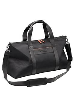 DAVIDOFF HOME RUN Weekender Schwarz – kleine Reisetasche aus veganem Material – hochwertige Herren Tasche mit praktischem Schultertragegurt von DAVIDOFF