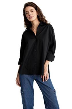 DeFacto Damen T8735AZ Tunic Shirt, Black, XL von DeFacto