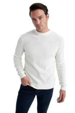 DeFacto Herren Pullover & Strickjacken - Vielseitige Pullover für Herren Standart Fit Crew Neck von DeFacto