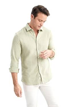 DeFacto Herren W7832AZ Tunic Shirt, LT.Khaki, XS von DeFacto