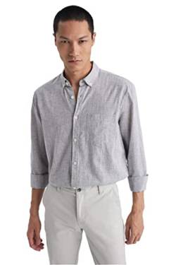 DeFacto Herren X7190AZ Tunic Shirt, Anthra, S von DeFacto