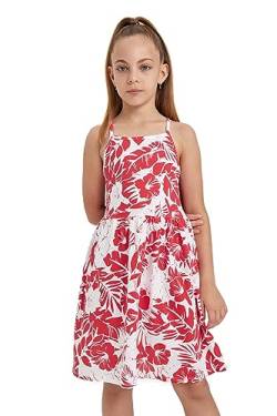 DeFacto Mädchen B0674a8 Casual Dress, Rot, 8-9 Jahre EU von DeFacto