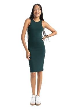 DeFacto Women's B0657AX Casual Dress, GREEN, Medium von DeFacto
