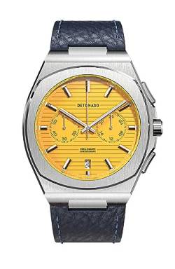 DeTomaso VOLTRE Chrono First Edition Giallo Gelb Herren-Armbanduhr Analog Quarz reTpu Blau von DeTomaso