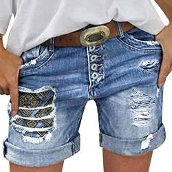 Jeans Shorts Damen Sommer - Kurze Jeanshose Damen High Waist Kurze Hose Damen Jeans mit Löchern Tasche Sexy Hotpants Sommerjeans Damenjeans Lässig Jeansshorts Damenshorts Jeans-Shorts Frauen von DeaAmyGline