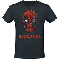 Deadpool - Marvel T-Shirt - Splatter Logo - S bis XL - für Männer - Größe L - schwarz  - Lizenzierter Fanartikel von Deadpool