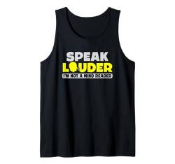 Hörgeschädigtes Bewusstsein für Gehörlose Tank Top von Deaf Awareness Funny Deaf Pride Hearing Impaired