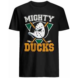 Mighty Hockey Ducks Funny Mighty of Anaheim Sport Player Lover Gifts Pullover Men's Crewneck T-Shirt Short Sleeve Top Unisex Pure Cotton Tee Black XXXL von DearIrean