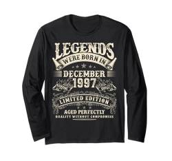 Retro 27. Geburtstag Geschenke für Männer 27 Jahre alt Dezember 1997 Langarmshirt von December Birthday Gifts For Legendary Men Apparel