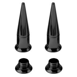 1 Paar Schwarz 11 mm Taper Plugs Tunnel Ohrringe Ohrstöpsel Septum Piercing Ohrplugs Körperschmuck Ohr Dehnstäbe Expander Innengewinde Fleischtunnel Titanstahl Edelstahl Frauen Herren von Decentraland