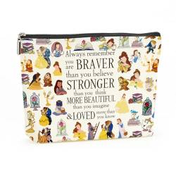 Decohim Inspirierende Geschenke für Frauen, Make-up-Tasche, motivierend, inspiriert, Filmprinzessin, Freundschaftsgeschenke für Mädchen, Kosmetiktasche, Always remember you are braver stronger more von Decohim