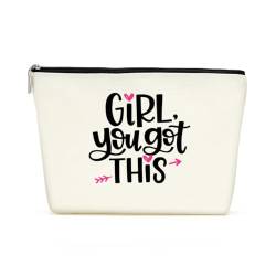 Inspirierende Geschenke für Frauen Mädchen Make-up-Tasche Kosmetiktasche motivierende positive Zitate lustige Geschenke für Teenager beste Freundin Schwester Bestie BFF Tochter Nichte Freundschaft von Decohim