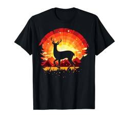 Hirsch Wald Wildlife T-Shirt von Deer Buck Retro Hunting Designs