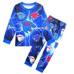 Delanhon Berühmter YouTuber Gamer Esprots Logo bedruckter Schlafanzug Spiel Lightning Cat Pjs Set für Jungen 5-13 Jahre, Stil 2, 7-8 Years von Delanhon