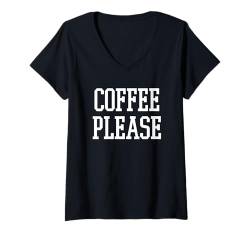 Damen Kaffee T-Shirt mit V-Ausschnitt von Delightfully Different World