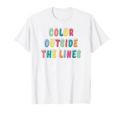 Farbe außerhalb der Linien T-Shirt von Delightfully Different World