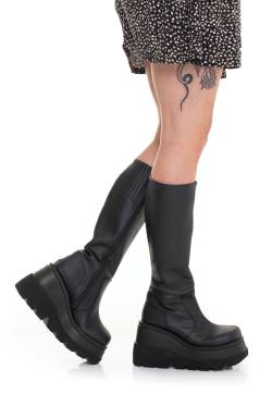 DemoniaCult - Shaker 100 Black - Girl Schuhe - Schwarz - EU 39 - Synthetic/Textile/Gummi von DemoniaCult