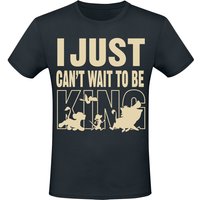 Der König der Löwen - Disney T-Shirt - I Just Can't Wait To Be King - M bis XXL - für Männer - Größe XL - schwarz  - Lizenzierter Fanartikel von Der König der Löwen