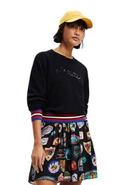 Desigual Damen Black Jers_mara 2000 Black Pullover Sweater, Schwarz, S EU von Desigual