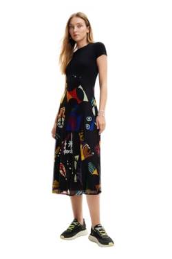 Desigual Damen Vest_lin_ Lacroix Dress, Schwarz, S EU von Desigual