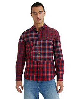 Desigual Mens CAM_Egeo Shirt, Red, L von Desigual