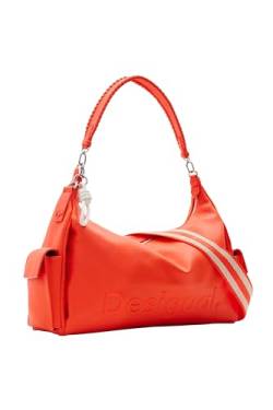 Desigual Women's Half Logo 24 New Accessories PU Shoulder Bag, Orange von Desigual