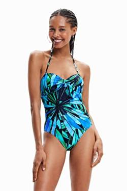 Desigual Women's SWIM_Rainforest 5000 Bikini Set, Blue, S von Desigual