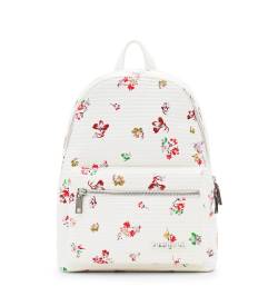 Desigual für Damen. 24SAKP15 Kleiner Rucksack weiße Blume Textur (OSFA), Lässig, Polyurethan von Desigual