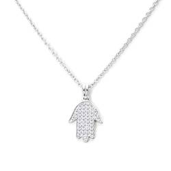 Desotos Halskette 45cm Handanhänger Collier für Damen 925 Sterling Silber rhodiniert 1VNADESOJ-NL-0024 von Desotos