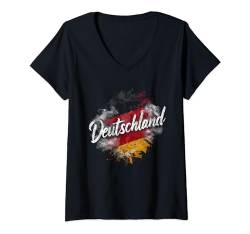 Damen Deutschland Geschenk Souvenir Deutsch GER Almanya Alemania T-Shirt mit V-Ausschnitt von Deutschland Tshirt Damen Herren Germany Deutscher
