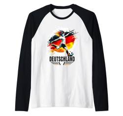 Deutschland-T-Shirt für Deutschland Retro-Frauen-Deutschland Raglan von Deutschlandspieler Geschenke Deutschland Sport
