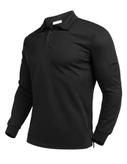 Deyeek Herren Poloshirts Langärmelige Golf Poloshirts für Männer Schnell Trocknend Sonnenschutz Poloshirts mit UPF 50+ Lässige Hemden mit Kragen von Deyeek