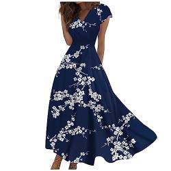 Damen Kleider Halbe Ärmel Tunikakleid Casual Einfarbiges Plisseekleid Cocktailkleid Kurzes Spitzenkleid Trägerkleid Fashion Minikleid Lässiges Abendkleid Bequeme Partykleider(S,4-Navy) von Dhyuen