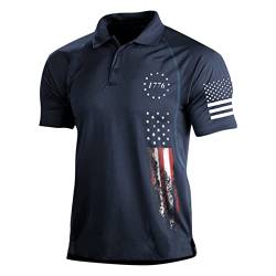 Polo Shirts Herren Kurzarm Golf Tshirts Henley Kragen Kurzarm Schnelltrocknend Army Tshirt Sport Outdoor Poloshirt Atmungsaktiv Knopfleiste Leicht T-Shirt Sommer von Dhyuen
