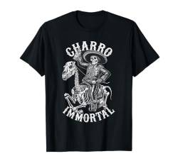 Charro Immortal Tequila Mariachi Mexikanisches Skelettpferd T-Shirt von Dia De Los Muertos Day of the Dead Men Women Tees