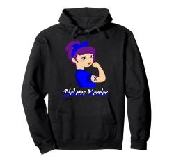 Diabetes Awareness Warrior Blue Ribbon unterstützt starke Frauen Pullover Hoodie von Diabetes Awareness Products (Lwaka)