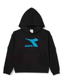 Diadora Jungen JB. Hoodie NEON, Schwarz, S von Diadora