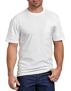 Dickies Herren Kurzärmeliger, Schwerer Rundhalsausschnitt Arbeits-T-Shirt, Weiß, X-Groß von Dickies