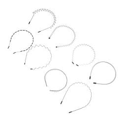 Didiseaon 8st Herren Stirnband Haarschmuck Für Frauen Männliche Stirnbänder Haarreifen Für Die Dusche Haargummis Für Frauen Männer Stirnband Unisex-haarreifen Mode-stirnband Legierung Black von Didiseaon