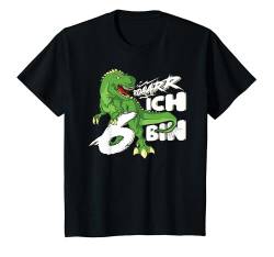 Kinder Dinosaurier 6 Geburtstag Deko ich bin 6 Dino Jungen 6 Jahre T-Shirt von Die besten Dinosaurier Geburtstagsshirt Geschenke