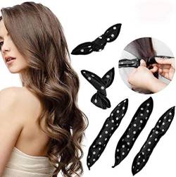 Diealles Shine Schwamm Schaum Haar Lockenwickler, 20 Stück Flexible Schaum Schwamm Lockenwickler Lockenwickler Magie Kissen Haar-Styling-Tools für DIY, Schwarz von Diealles Shine