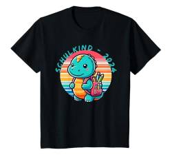 Kinder Kinder Dinosaurier Schulkind 2024 Schultüte Junge T-Shirt von Dinosaur School Child 2024