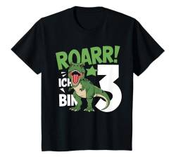 Kinder 3. Geburtstag Junge 3 Jahre Dino Dinosaurier Geburtstags T-Shirt von Dinosaurier Geburtstag Kindergeburtstag Geschenk